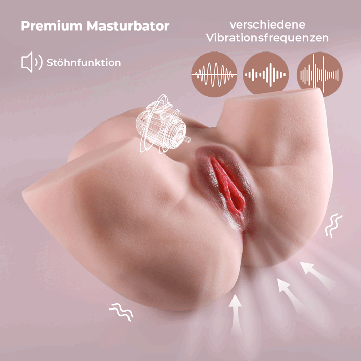 Masturbator Torso Alison-Danika Körper mit Vibration und Stöhnfunktion