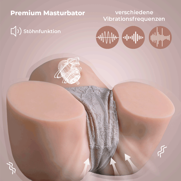 Masturbator Torso Anya-Daria Körper mit Vibration und Stöhnfunktion