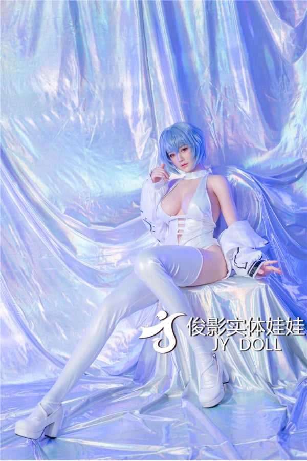 Frau mit blauen Haaren, Latex