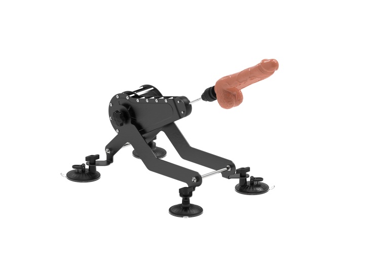 Sexmaschine mit Dildo-Aufsatz