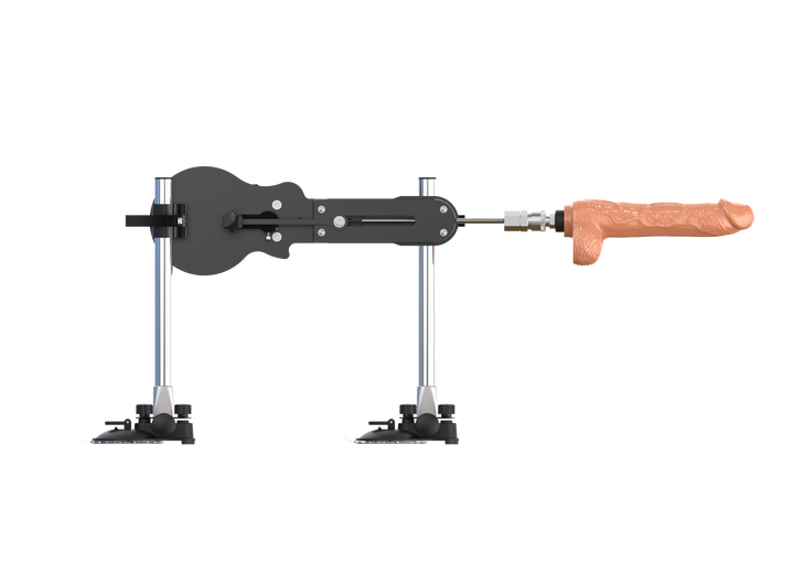 Sexmaschine mit Dildo-Aufsatz