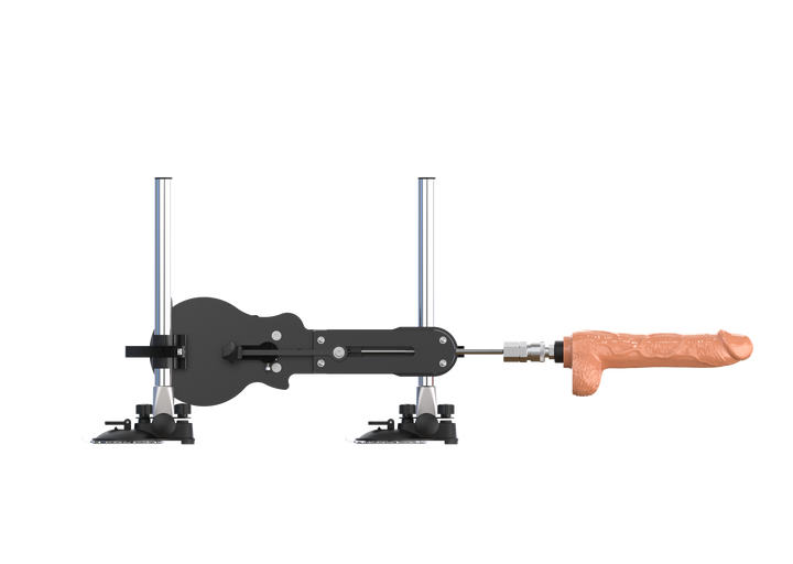 Sexmaschine mit Dildo-Aufsatz