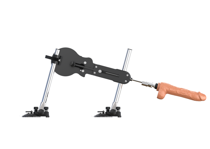 Sexmaschine mit Dildo-Aufsatz