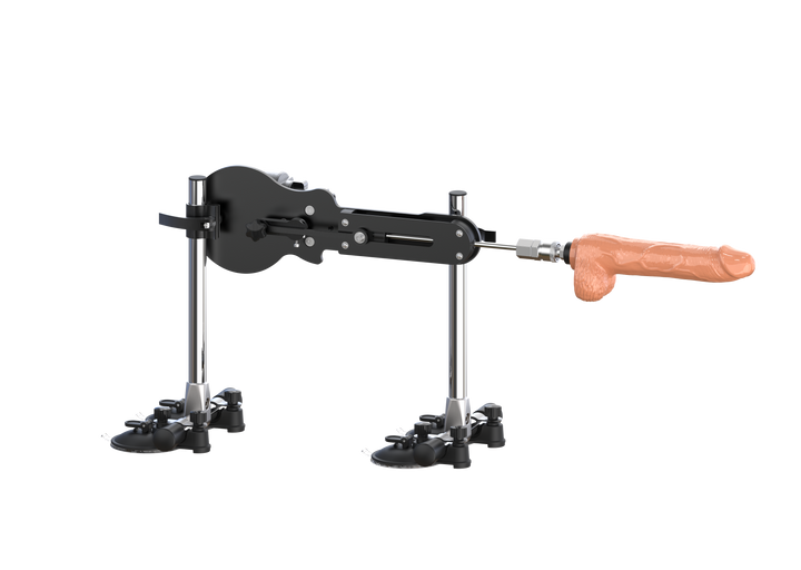 Sexmaschine mit Dildo-Aufsatz