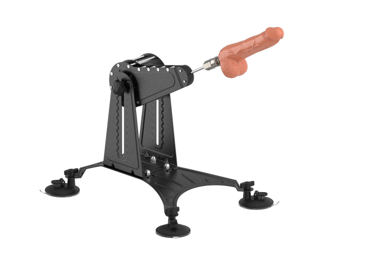 Sexmaschine mit Dildo-Aufsatz