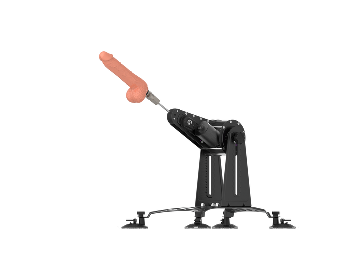 Sexmaschine mit Dildo-Aufsatz