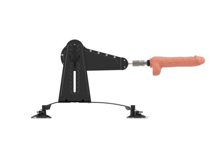 Sexmaschine mit Dildo-Aufsatz