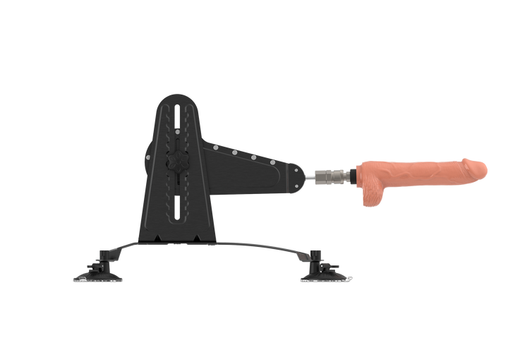 Sexmaschine mit Dildo-Aufsatz