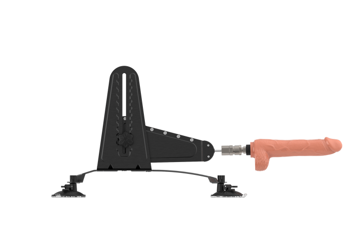 Sexmaschine mit Dildo-Aufsatz