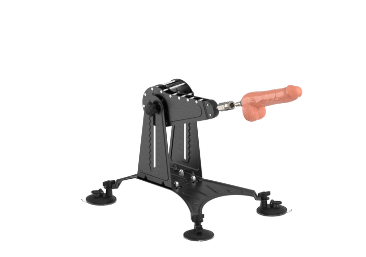 Sexmaschine mit Dildo-Aufsatz