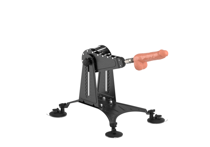 Sexmaschine mit Dildo-Aufsatz