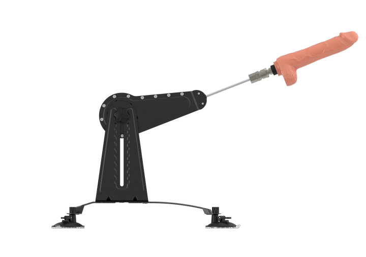 Sexmaschine mit Dildo-Aufsatz