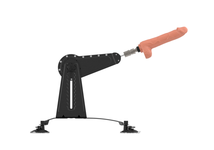 Sexmaschine mit Dildo-Aufsatz