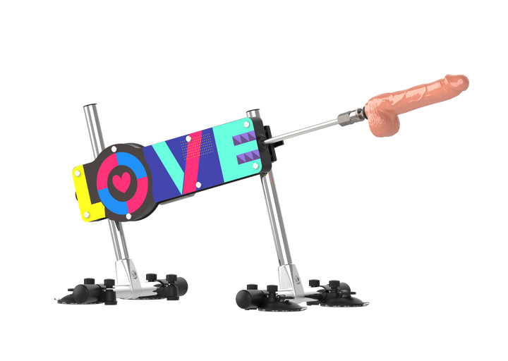 Sexspielzeug-Maschine mit Dildo-Aufsatz