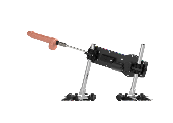 Sexmaschine mit Dildo-Aufsatz
