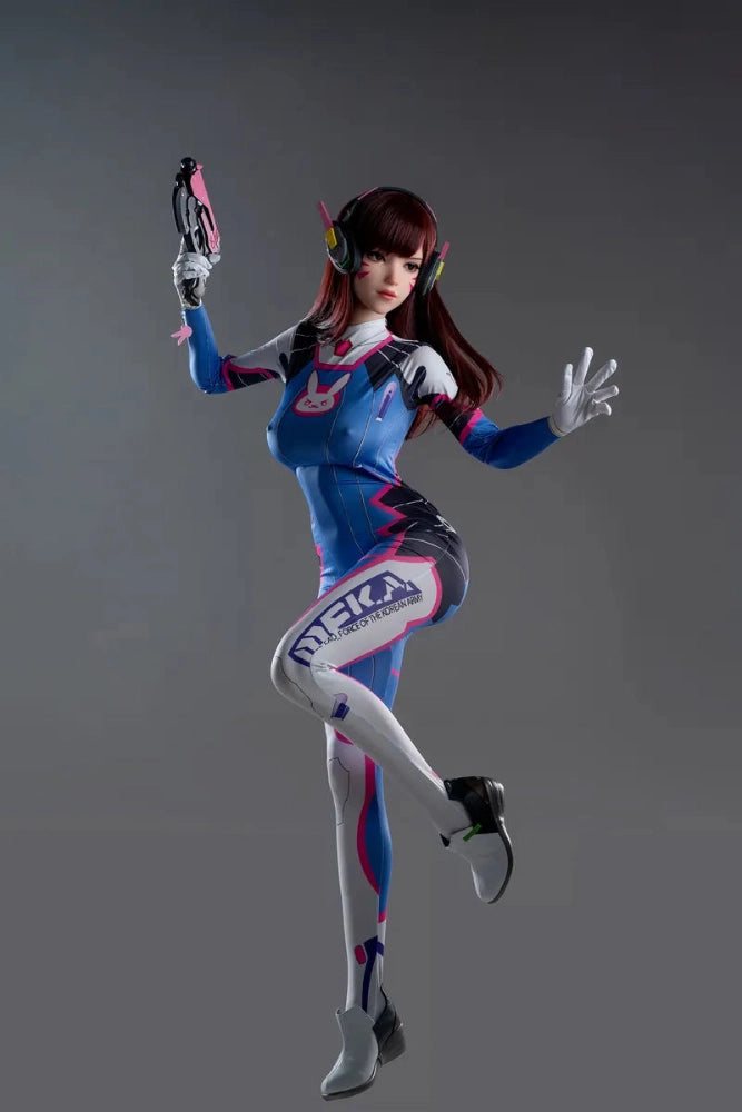 Anime-inspirierte Sexpuppe in Pose