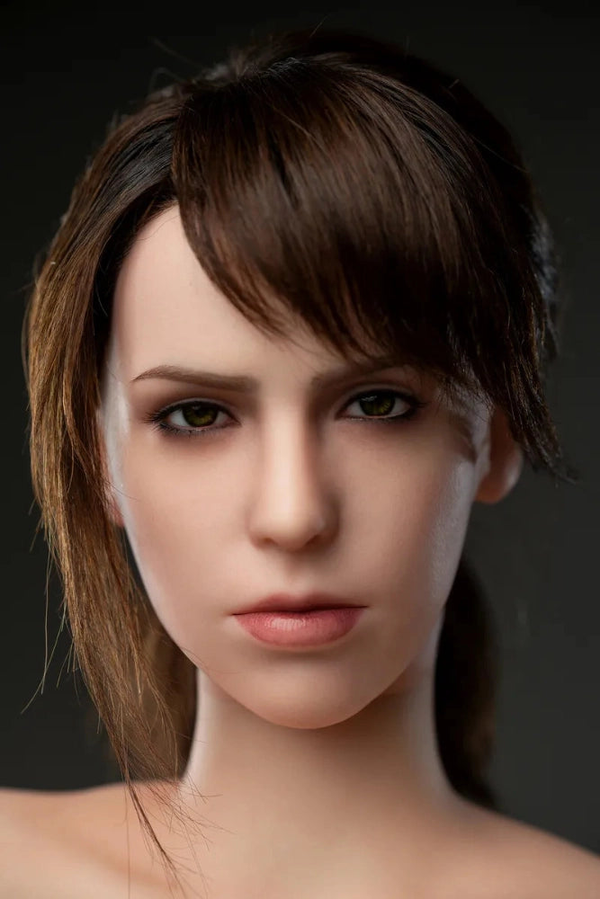 Realistische Sexpuppen-Gesichtsdarstellung Nahaufnahme