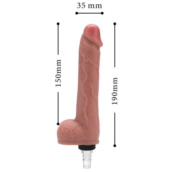 Realistische Dildo-Aufsatz mit Maßen
