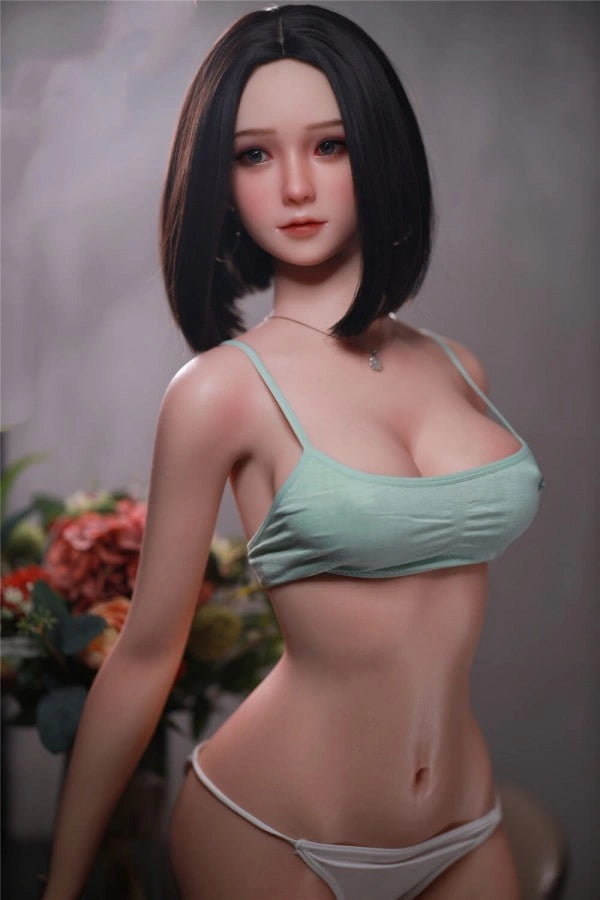 Sexpuppe mit schwarzem Haar, Unterwäsche