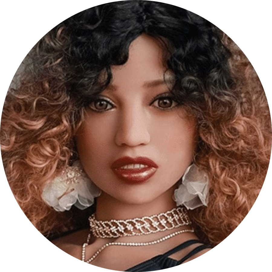 Realistische Sexpuppe mit Locken
