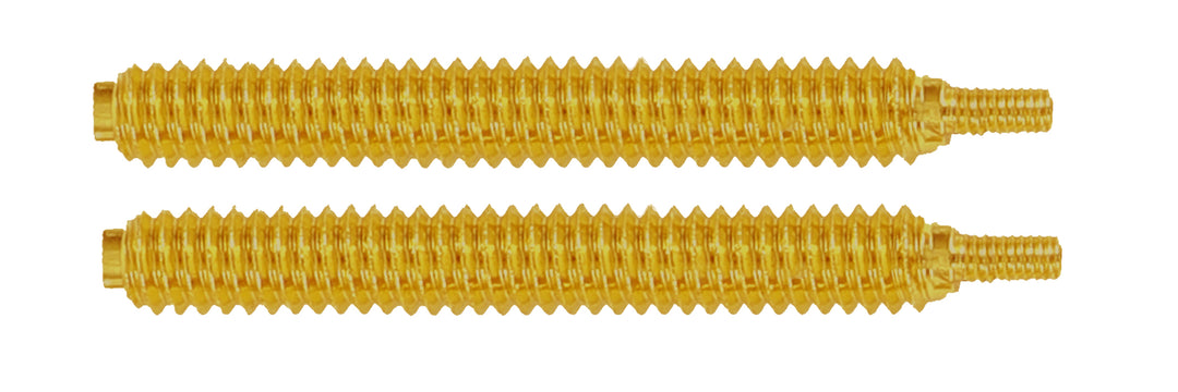 Zwei goldene geriffelte Stäbe
