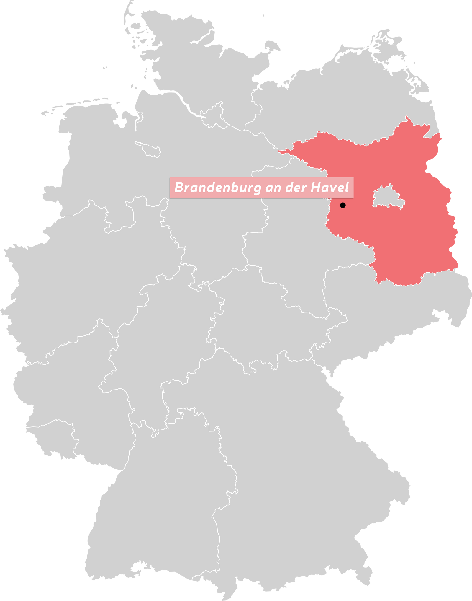 Landkarte, Region hervorgehoben.