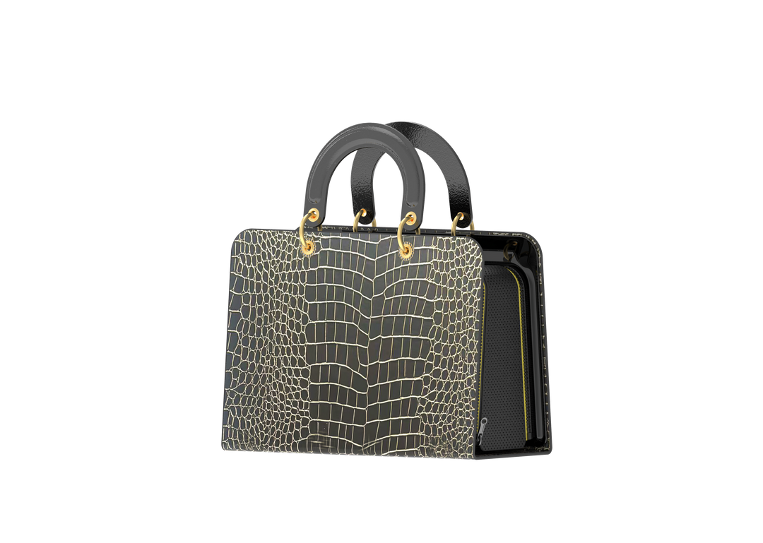 Luxuriöse schwarze Handtasche Design