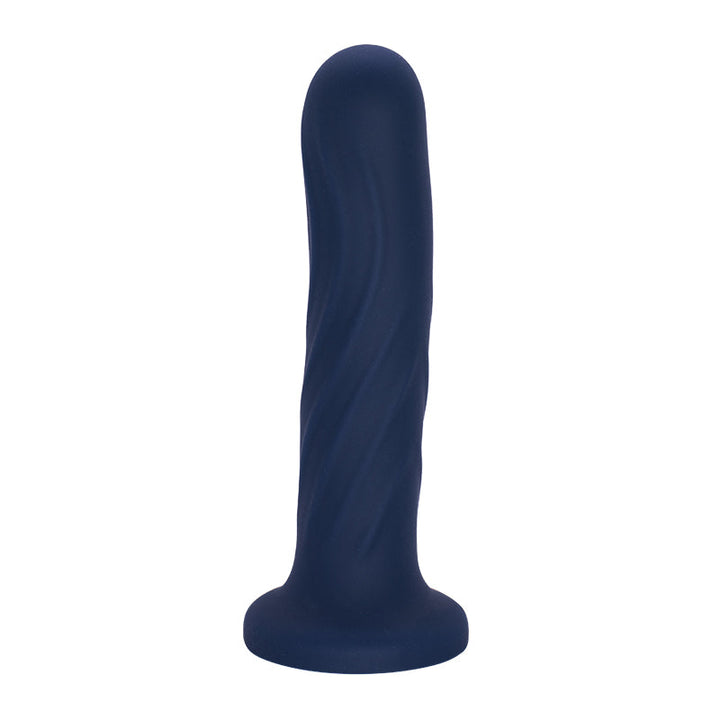Dunkelblauer Dildo mit Struktur
