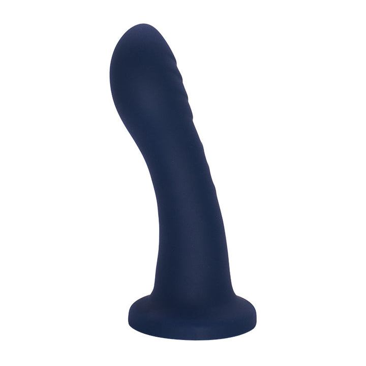 Dunkelblauer Dildo mit Saugnapf