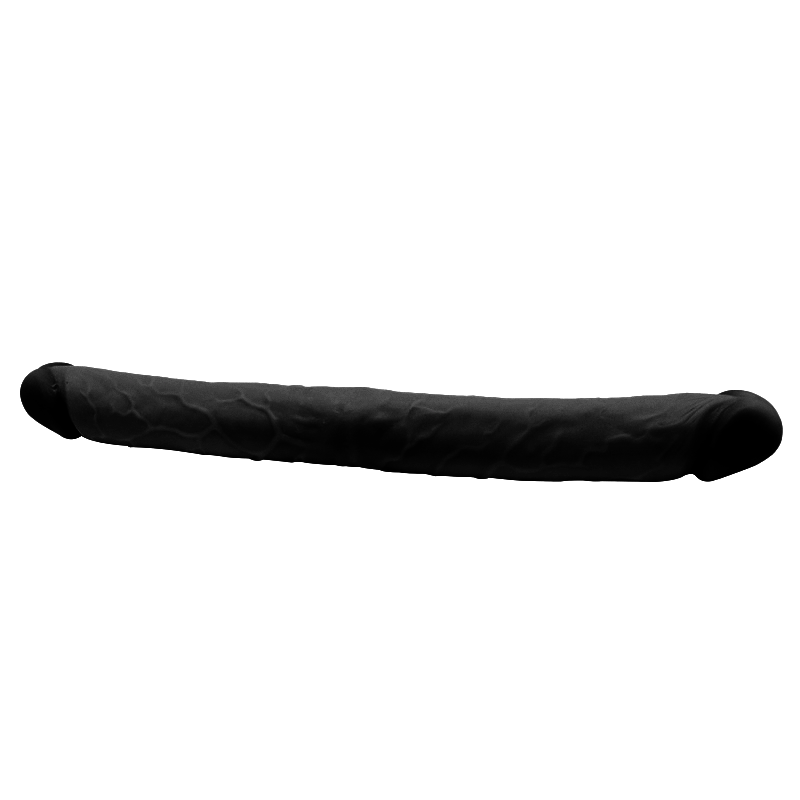 Schwarzer, langer, gebogener Dildo