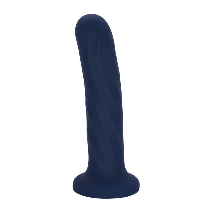 Blauer Dildo mit Spiralstruktur