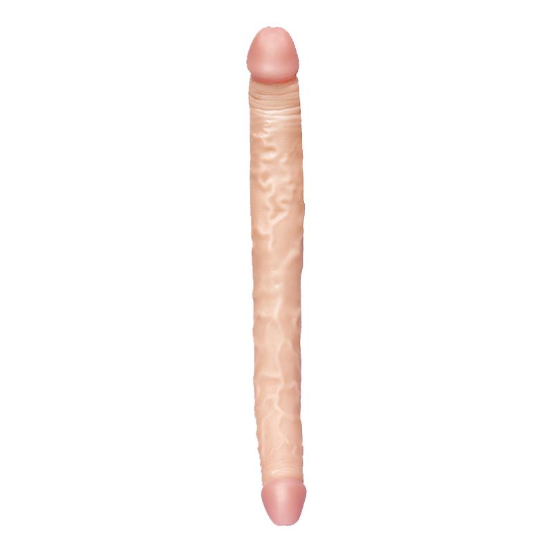 Doppelseitiger Dildo in Hautfarbe