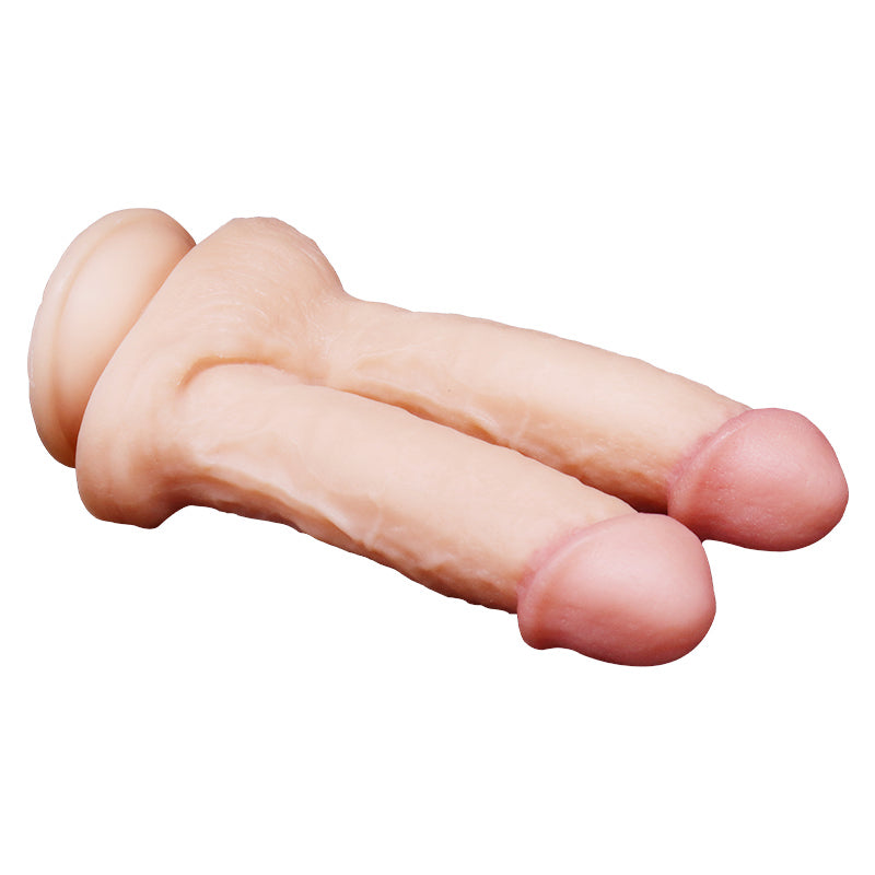 Doppelte, realistische Dildo-Sexpuppe