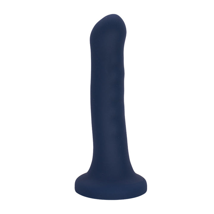 Dunkelblauer Silikon-Dildo mit Basis
