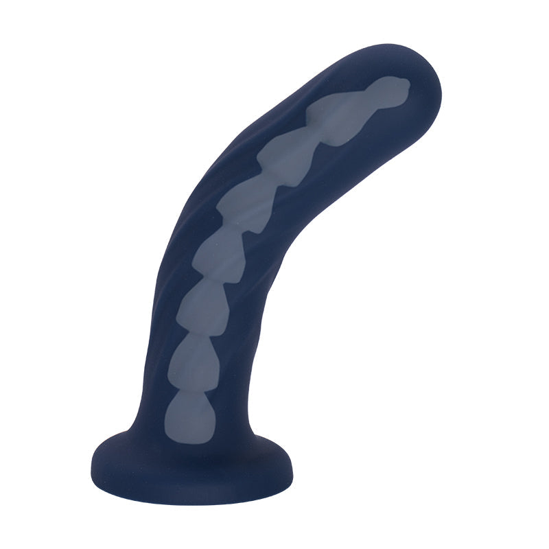 Blauer Dildo mit Struktur