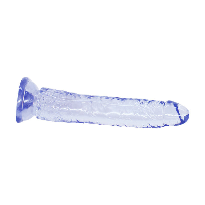 Blauer Dildo aus transparentem Material