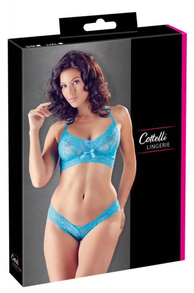 Sexy 2-teiliges Spitzen-BH-Set - Babyblau