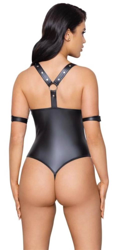 Wetlook Bodysuit - Schwarz