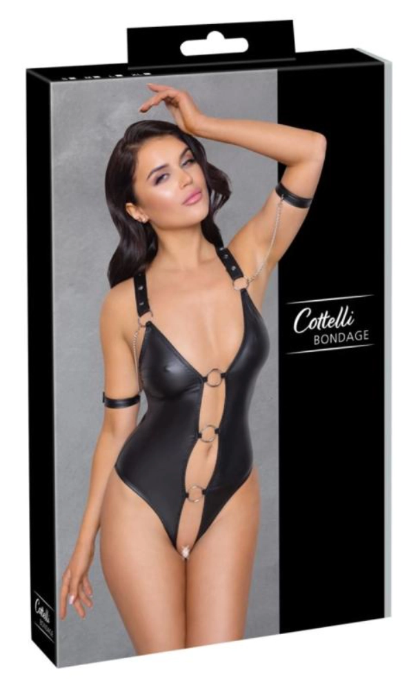 Wetlook Bodysuit - Schwarz