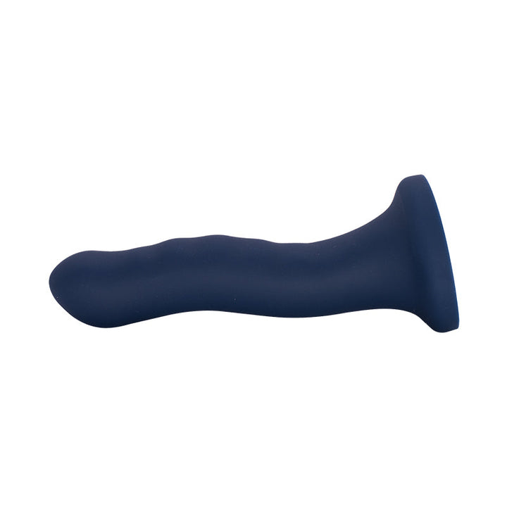 Blauer Silikon-Dildo mit Saugnapf