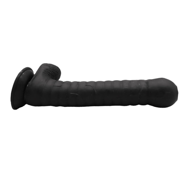 Schwarzes Dildo mit Saugnapf