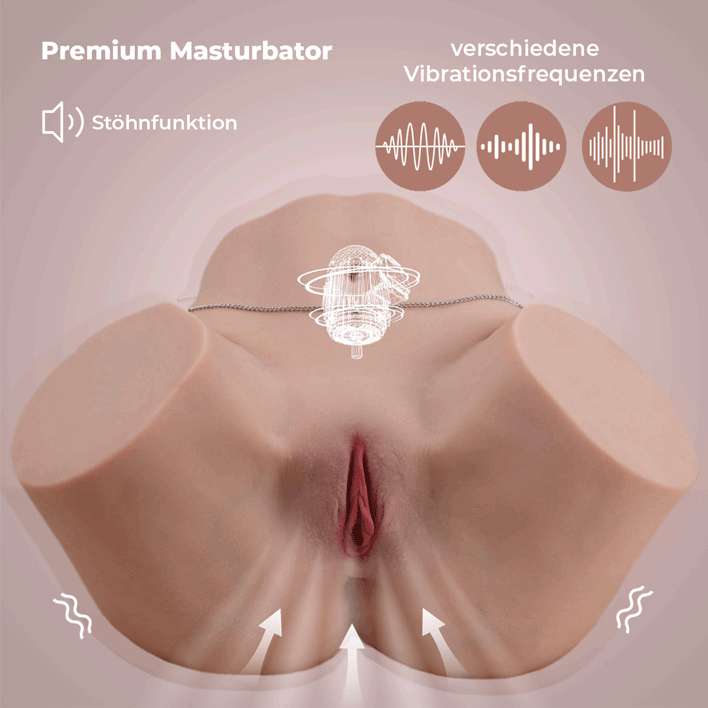 Masturbator Torso Amanda-Diana Körper mit Vibration und Stöhnfunktion