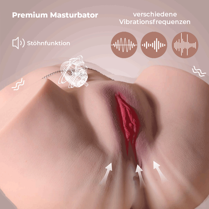 Masturbator Torso Carolin-Felipa Körper mit Vibration und Stöhnfunktion