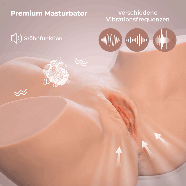 Masturbator Torso Camille-Elisa Körper mit Vibration und Stöhnfunktion