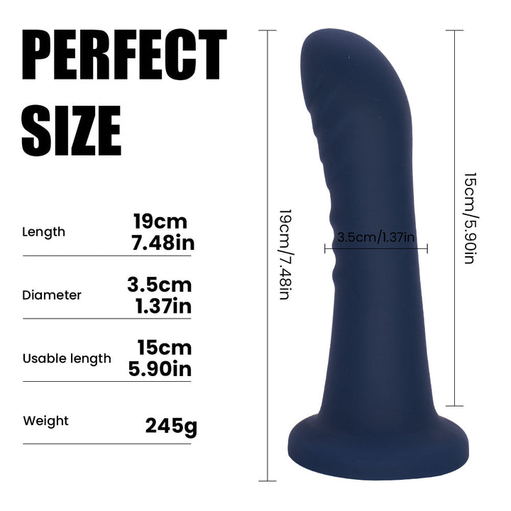 Dildo mit Größenangaben und Gewicht