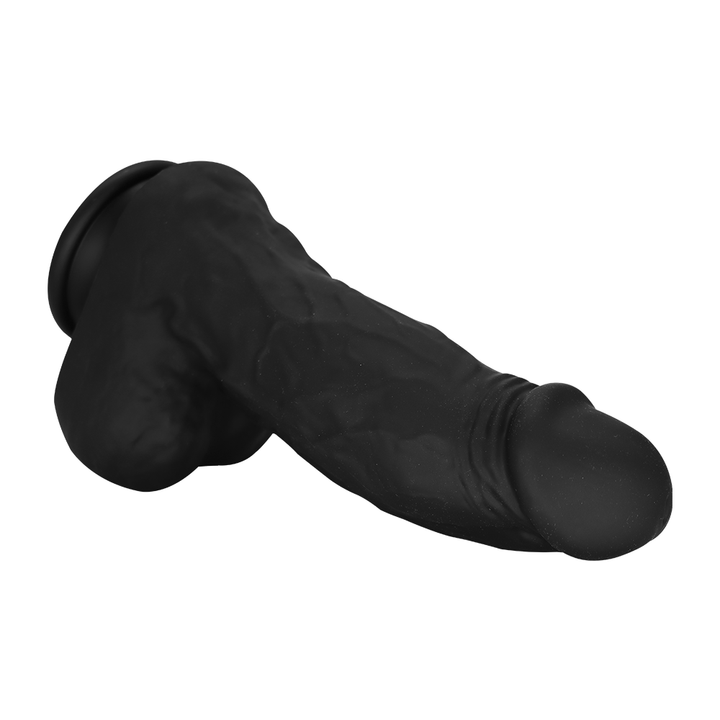 Schwarzer Dildo mit Saugnapf