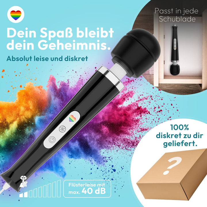 marielove Magic Wand Vibrator Magic Wand Netz Schwarz