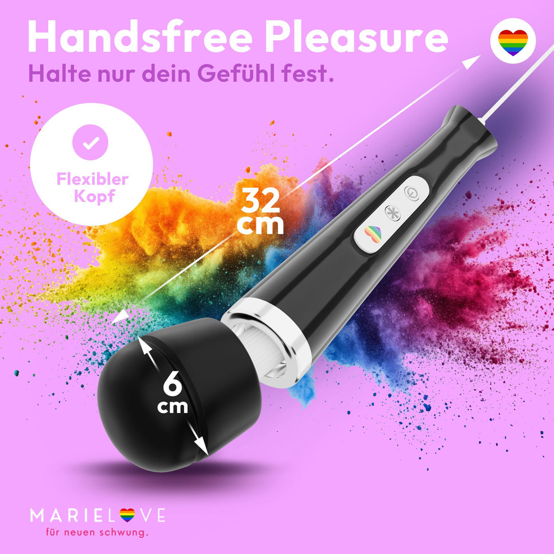 marielove Magic Wand Vibrator Magic Wand Netz Schwarz