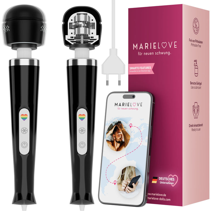 marielove Magic Wand Vibrator Magic Wand Netz Schwarz