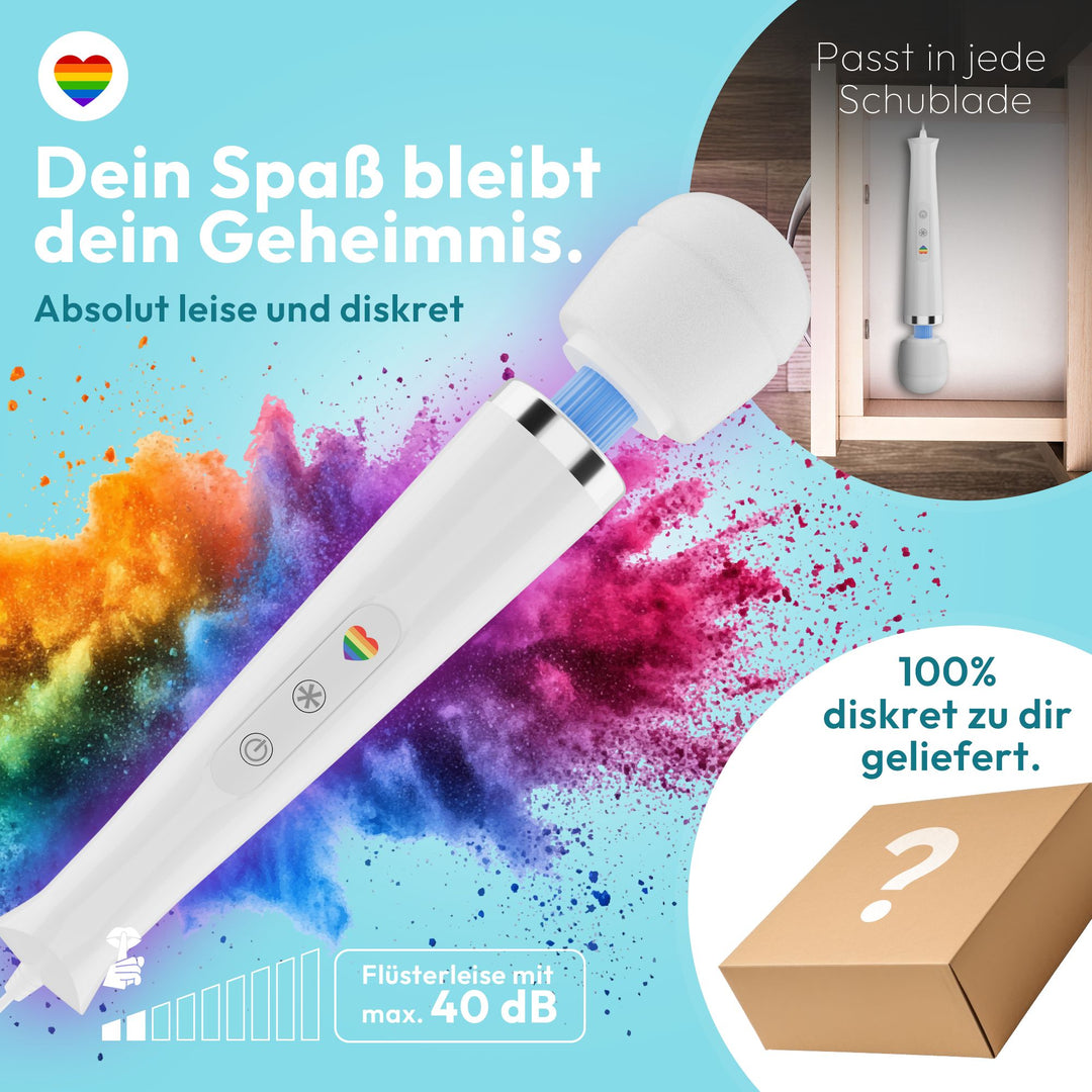 marielove Magic Wand Vibrator Magic Wand Netz Weiß